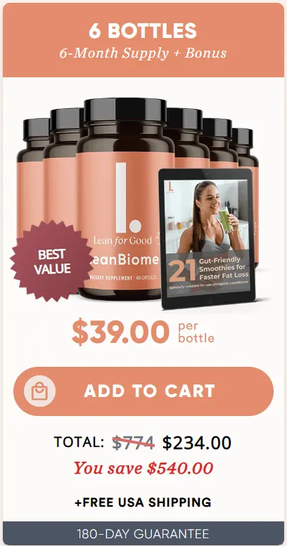 LeanBiome 6 bottle 